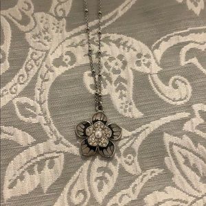 Lia Sophia Silver Flower Pendant